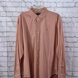 Ralph Lauren Men’s XXL Marlowe‎ Orange Button Up Long Sleeve Shirt
